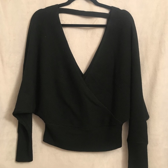 Dynamite size M Black deep V sweater - Picture 1 of 3